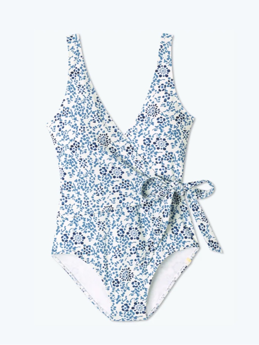 Summer Salt One-Piece The Perfect Wrap Swimsuit Size 6 LT Tall Long Torso Blue